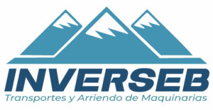 Icono Inverseb Transportes y Arriendo de Maquinarias logotipo inverseb, tres montañas nevadas representando la cordillera de los andes con colores blanco, azul y celeste Arriendo de sprinter, arriendo de camión, arriendo de Minibuses