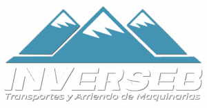 Icono Inverseb Transportes y Arriendo de Maquinarias logotipo inverseb, tres montañas nevadas representando la cordillera de los andes con colores blanco, azul y celeste Arriendo de sprinter, arriendo de camión, arriendo de Minibuses